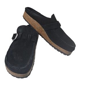 Birkenstock Buckley Women's Size 40 Black Suede Leather Clog Mules Shoes